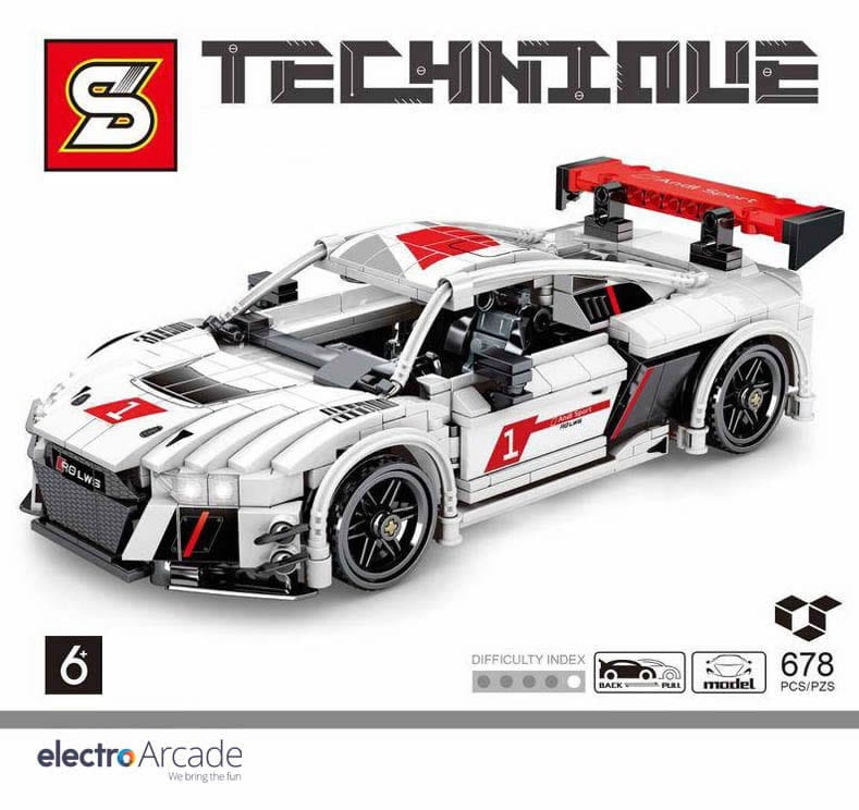 sy8301-audi-r8-super-car-kids-6-plus-age-brick-lego-set - electro arcade