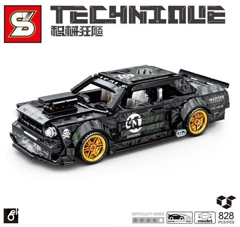 technique-828-piece-brick-set-mustang - electro arcade