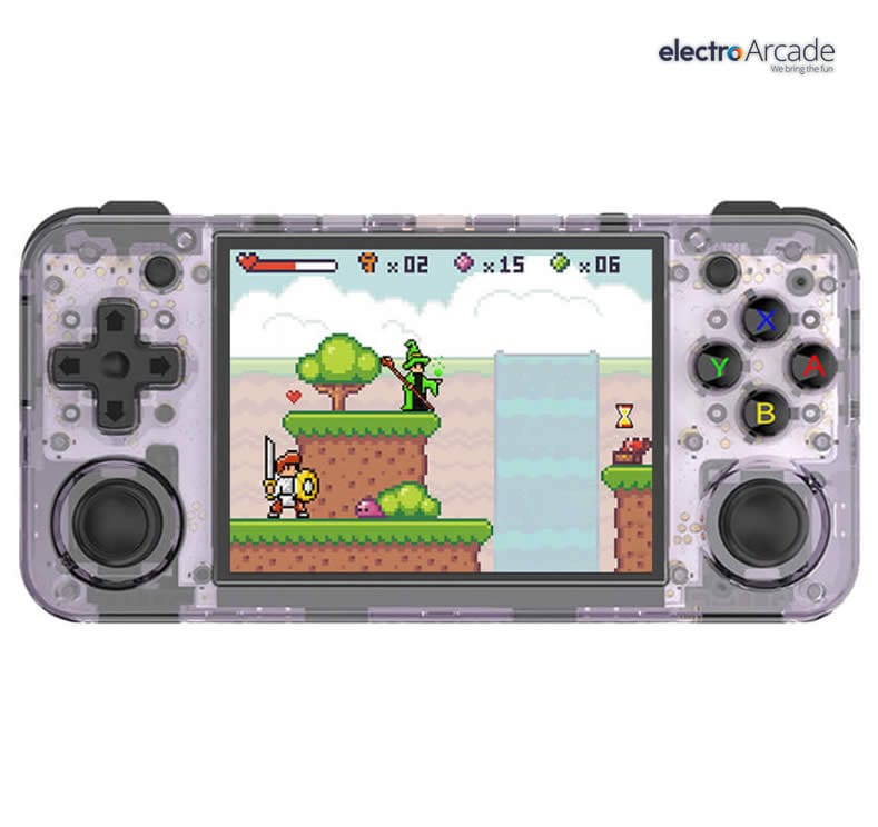 anbernic-rg35xx-h-transparent-purple-8-bit-games-console - electro arcade