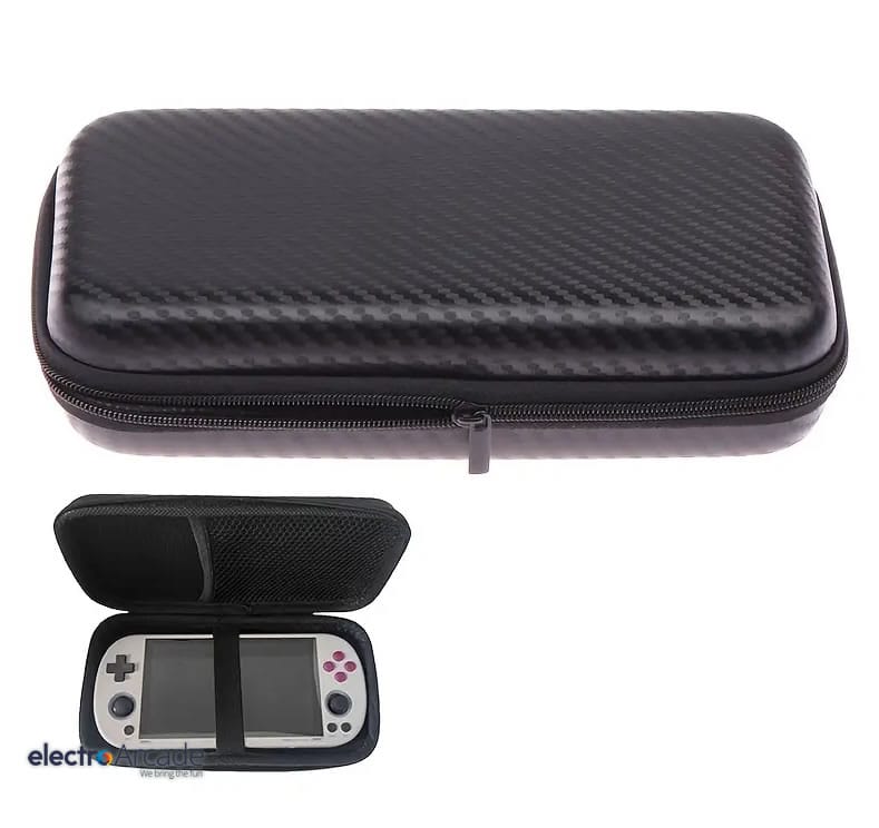 trimui-smart-pro-protective-case-black-carbon-fibre-look - electro arcade